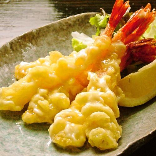エビのにんにくマヨネーズ