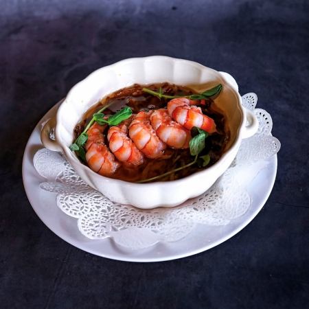 海老と季節の野菜のアヒージョ （パケット付）