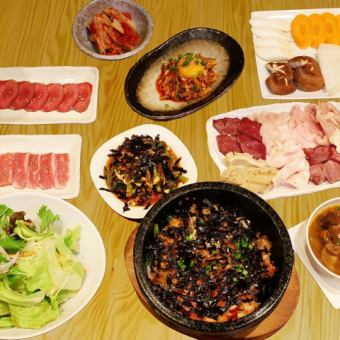 【お料理のみ】ホルモン刺・ホルモン7種盛・カルビ・三大珍味煮込<全10品>4,000円