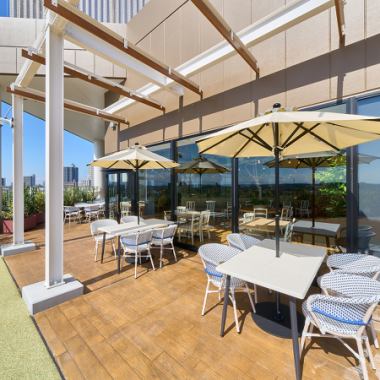 It is an open terrace seat.