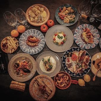 ◆Plan A|宴会コース【全7品】5000円 スペイン料理の定番| 飲み放題付き