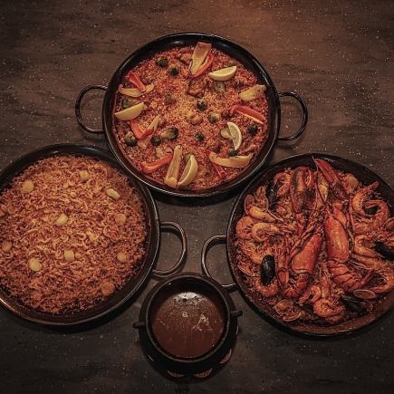 ◆B 方案 | 標準套餐 [7道菜] 4,000日圓 戰斧豬排與西班牙海鮮飯 ※暢飲 + 2,000日元