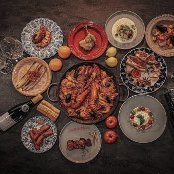 ◆Plan C|Elloco Course【全6品】6500円 選べるパエリア|予約制(前日まで)※飲み放題+2000円