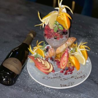 ◆Plan D|Anniversary Course【全10品】5500円 プレート付き ※飲み放題+2000円