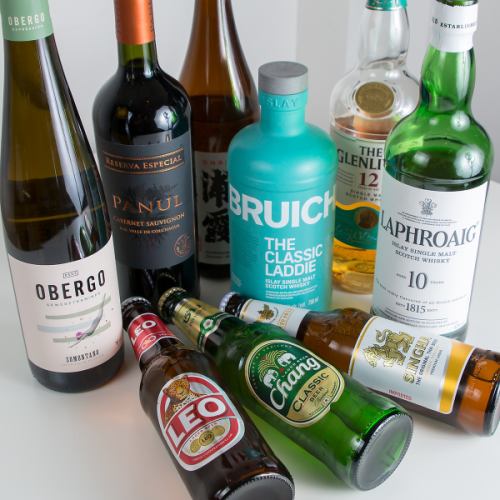 豊富なお酒のラインナップ