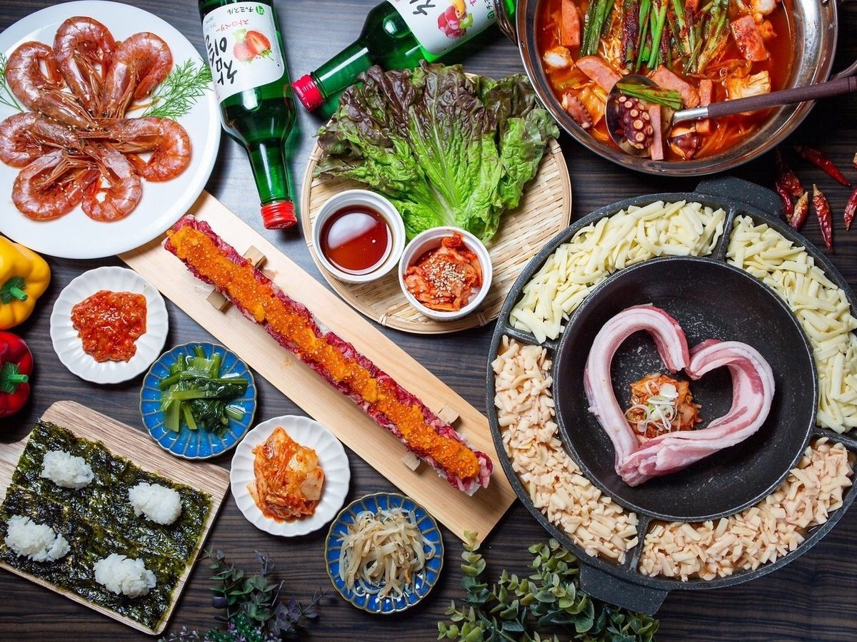 -SNS映え×食べ放題-圧倒的コスパ♪ロング肉寿司や人気の韓国料理多数ご用意