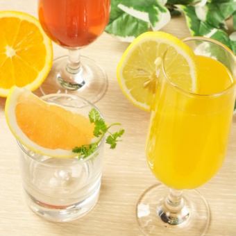 ハッピーアワー限定【スタンダード単品飲み放題】お食事はアラカルト注文OK♪1500円⇒500円