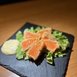 Salmon rare cutlet