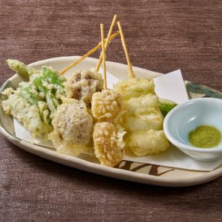 【天ぷら串】野菜5種盛り合わせ