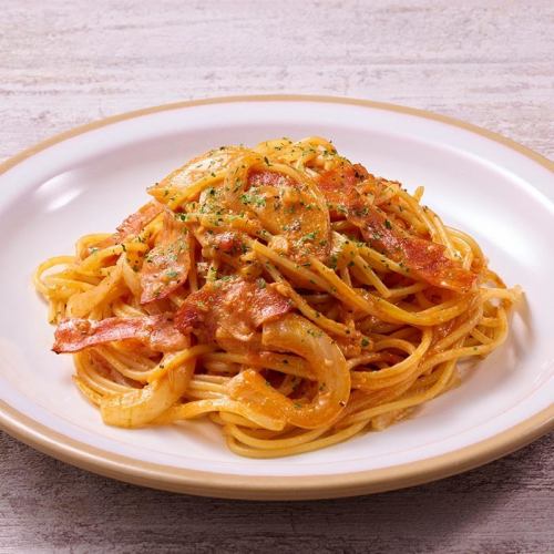 もちもち！トマトガーリックパスタ