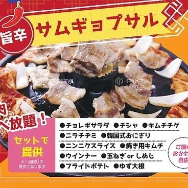 サムギョプサル食べ放題 3,278円(税込)