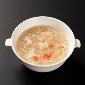 Shark fin soup with crab meat (1 serving)