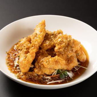 Yulingchi (chicken tempura with sweet and sour sauce) small (serves 1-2)