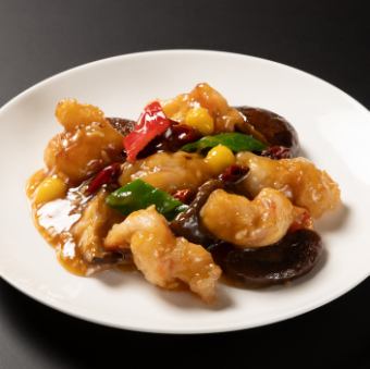 Stir-fried shrimp with chili peppers (small, serves 1-2)