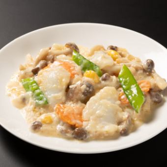 Stir-fried squid with milk (small) (serves 1-2)