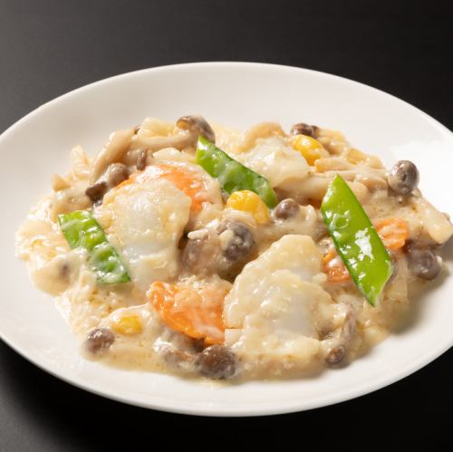 Stir-fried squid with milk (small) (serves 1-2)