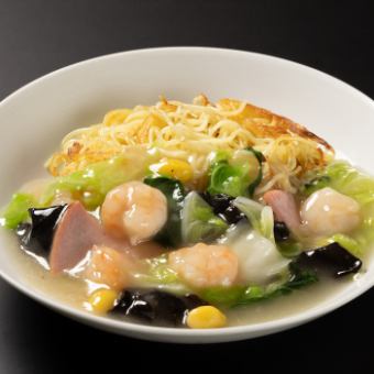 Shrimp Fried Noodles with Thick Sauce (1 serving)