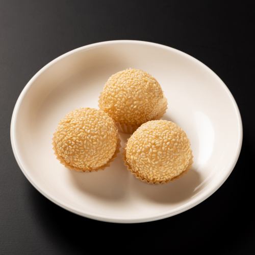 1 sesame dumpling with black sesame paste