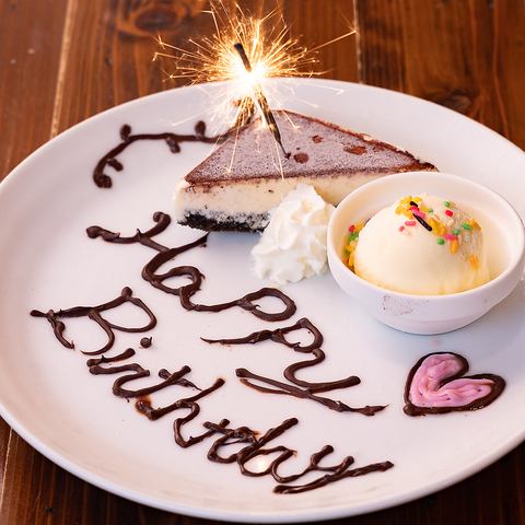当店は誕生日プレートをご用意することも可能です◎