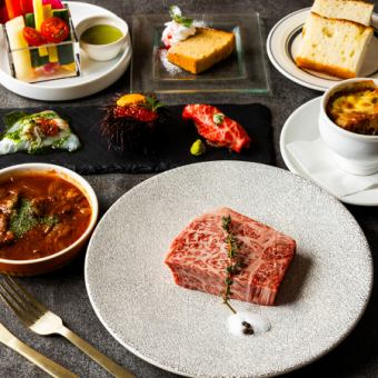 【松阪牛ステーキコース(7品)】日本三大和牛・松阪牛ステーキを堪能♪【120分制-飲み放題あり-】