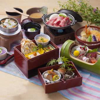 【懷石套餐】使用當季食材！花萬葉（共8道菜）5,500日圓（含稅）|宴會晚餐