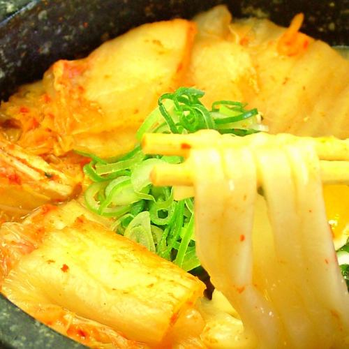 cold noodles/kimchi soup udon