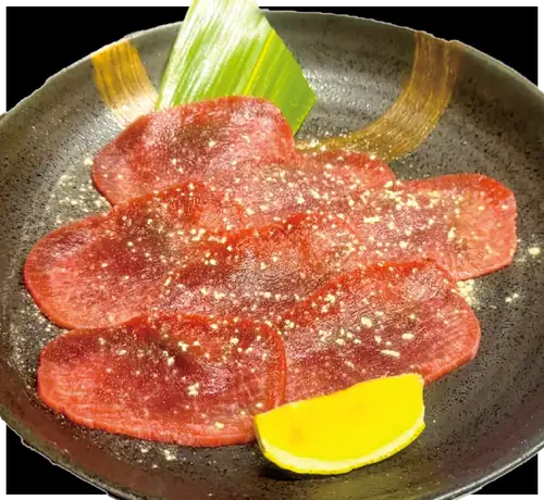 Japanese Black Wagyu short ribs / Japanese Black Wagyu tongue base / Wasabi tongue / Grilled miso tongue / Beef tongue