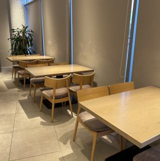 The seats by the window give you a sense of openness.