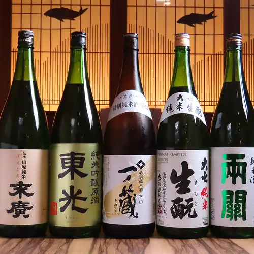 We always have 30 kinds of our proud Tohoku regional sake available.