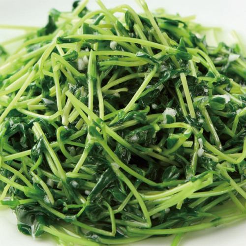 豆苗炒め/空心菜ニンニクソース炒め