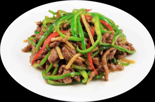 牛肉とピーマンの細切り炒め