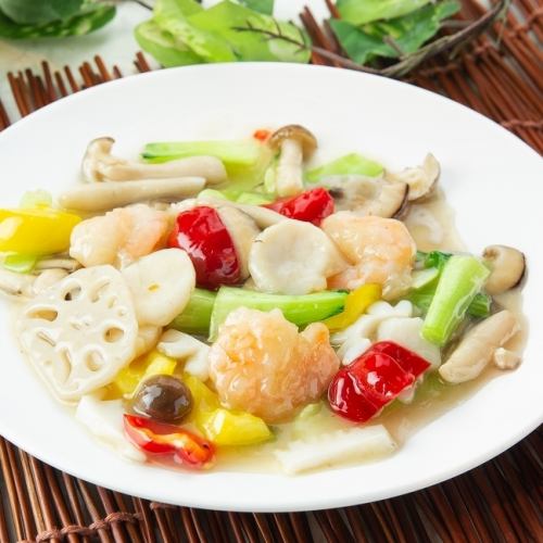 彩り野菜の海鮮中華塩炒め/彩り野菜の海鮮XO醤炒め