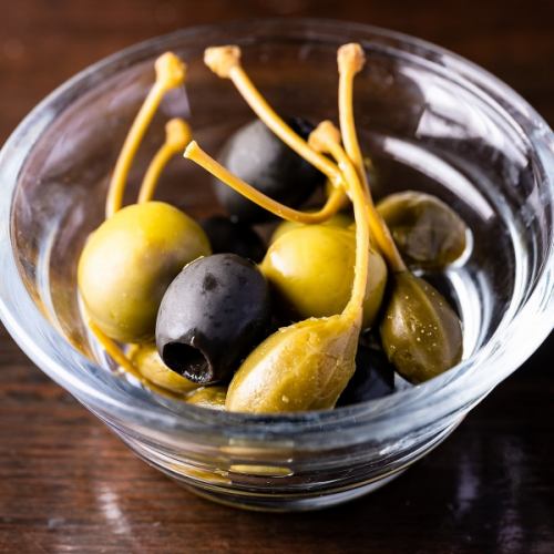 olives and caper berries