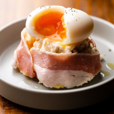 Smoked Cheese Potato Salad with Soft-boiled Egg