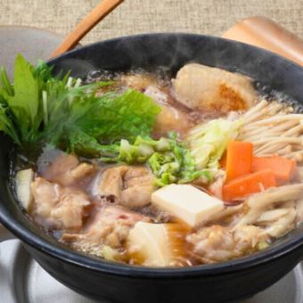 【季節限定】【90分鐘無限暢飲】濃鬱的湯汁和雞肉,溫暖身心!雞肉火鍋套餐 5000日圓