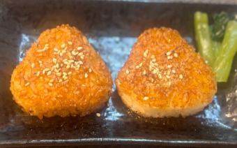 Grilled rice balls with the aroma of Japanese pepper