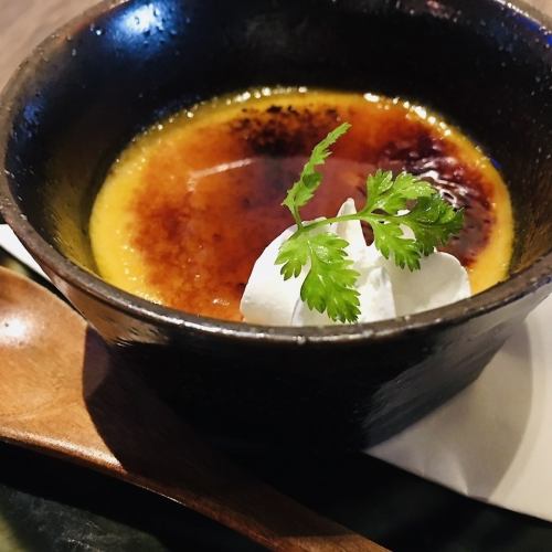 自家製!!ほうじ茶クレームブリュレ