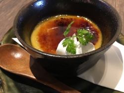 自家製!!ほうじ茶クレームブリュレ