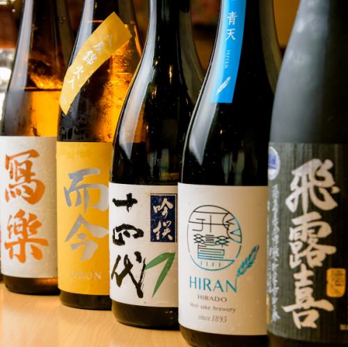 We offer local sake from all over Japan.