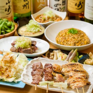 [2 hours all-you-can-drink included] Popular special stewed offal & liver steak, skewers and other 7-item course menu ◆ 4,500 yen (tax included)