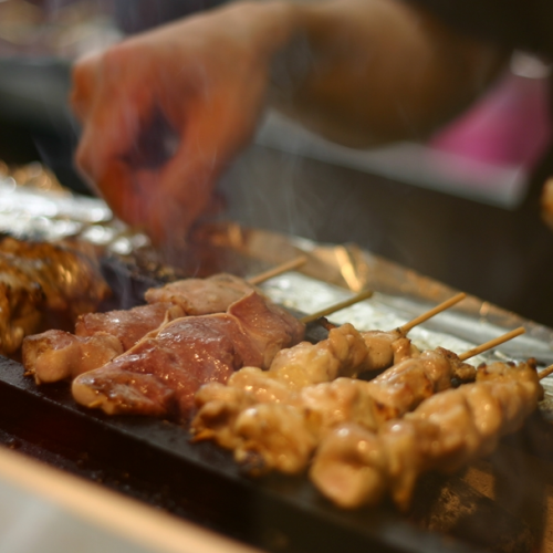 We offer our signature charcoal grilled yakitori.