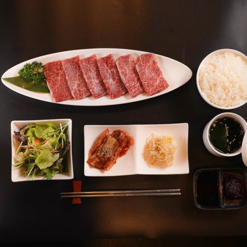 [Yakimono Tenryu] Skirt steak set meal 100g