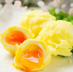 Soft-boiled egg tempura