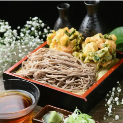 Shrimp tempura tempura, one layer of soba noodles