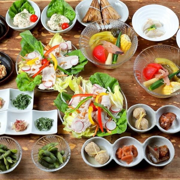 【当日予約OK】◎冷しゃぶ&冷やしおでん大満足コース※2h飲み放題込・生ビール(麒麟一番搾り)可<7品>