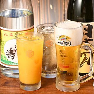 [週一～週四、週六] ★90分鐘無限暢飲★ ※含生啤（麒麟一番） ※可延長30分鐘，需支付1,000日元