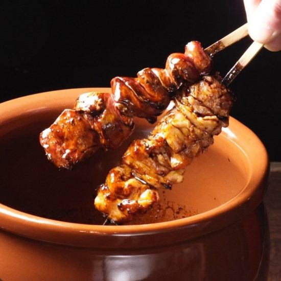 [Weekdays 2.5 hours/Weekends 2 hours] Full of 6 dishes of skewered grilling ★4400 yen (tax included) with drinking options