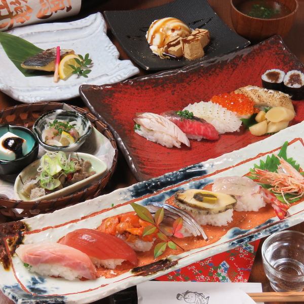 A wide variety of course meals where you can enjoy high-quality meat and live fish