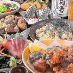 【9月～10月】開幕紀念套餐：2種海鮮與炭烤小雞8道菜3500日圓（含90分鐘無限暢飲）