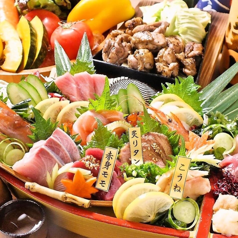 【個室も完備】新鮮!お造り盛り合わせ・豪華!海鮮舟盛合せが◎